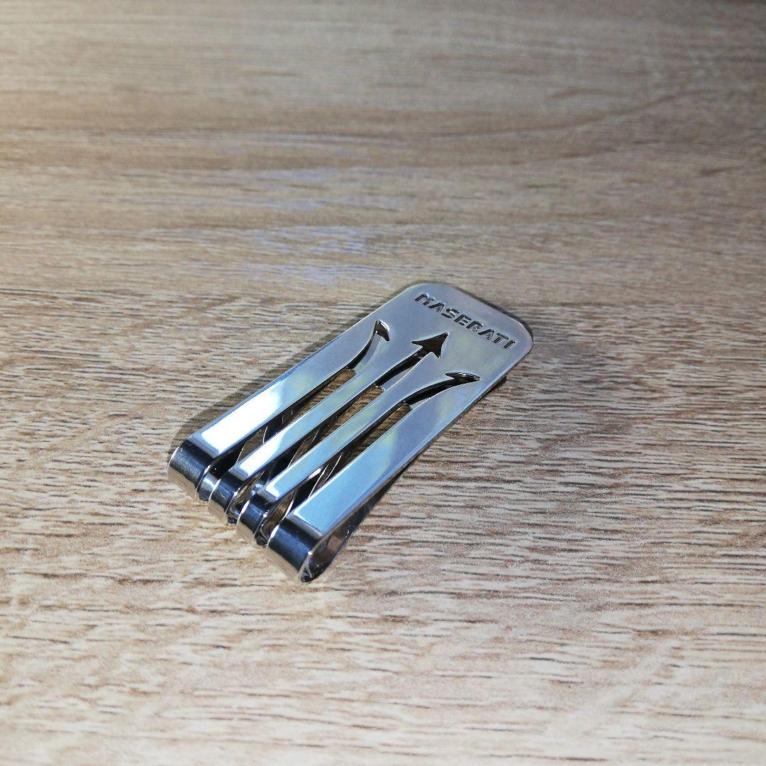 MASERATI　イタリア製　シルバー925　マネークリップ　匿名配送!