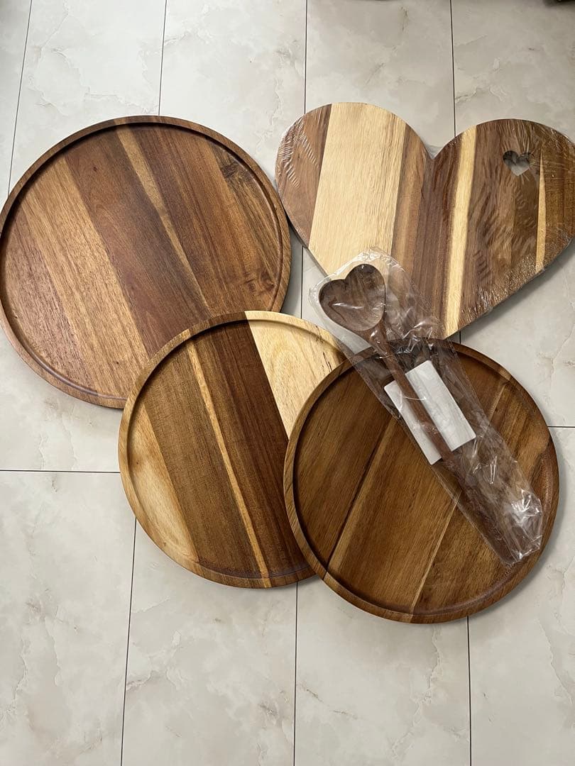 Xmasセール✨️ウォルナットプレートセット（ハート型スプーン付き）