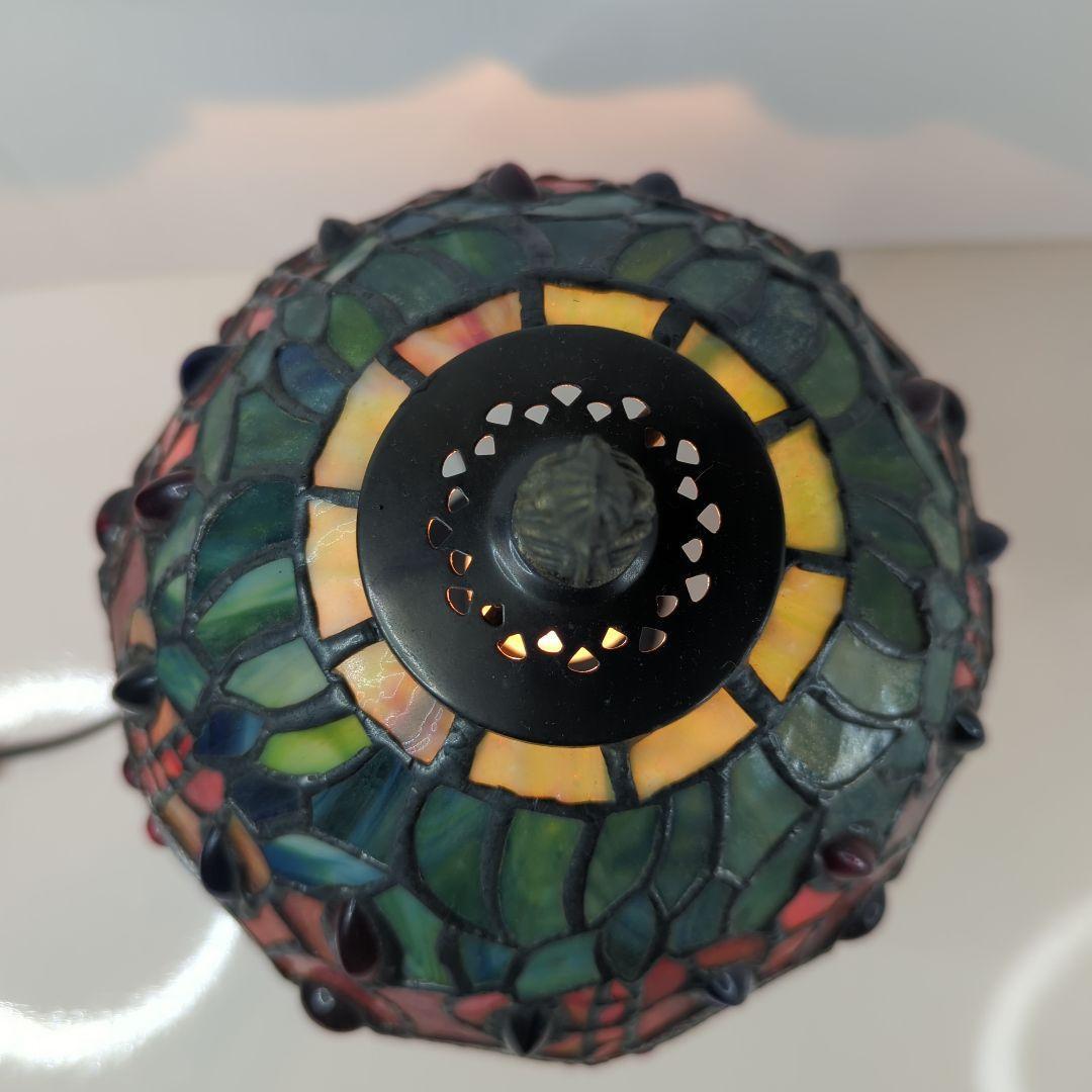 【 アンティーク 】 ステンドグラス／テーブルライト／トンボ／立体ガラス