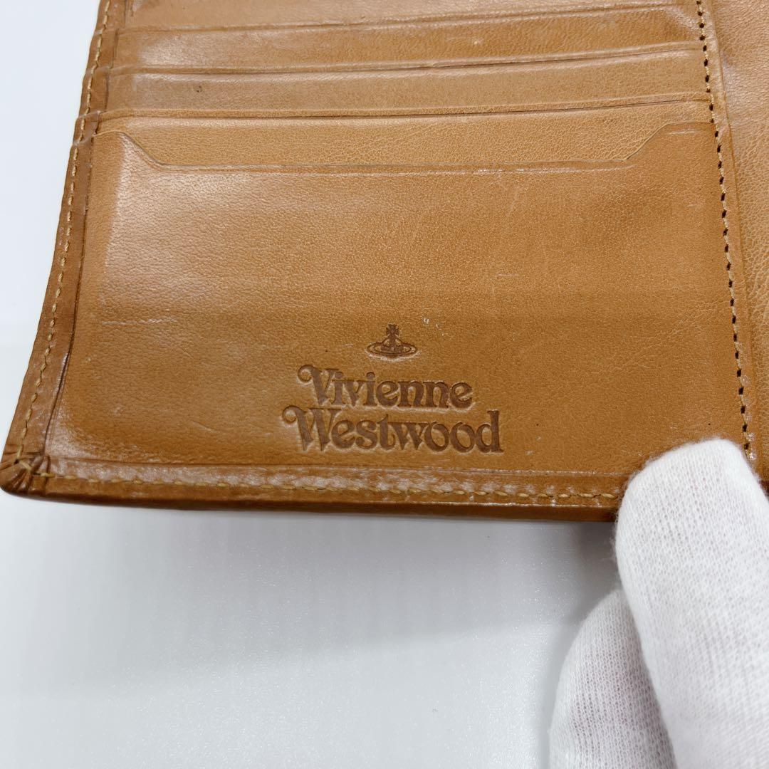 【美品】Vivienne Westwood 二つ折り財布 ブラウン エンベロープ