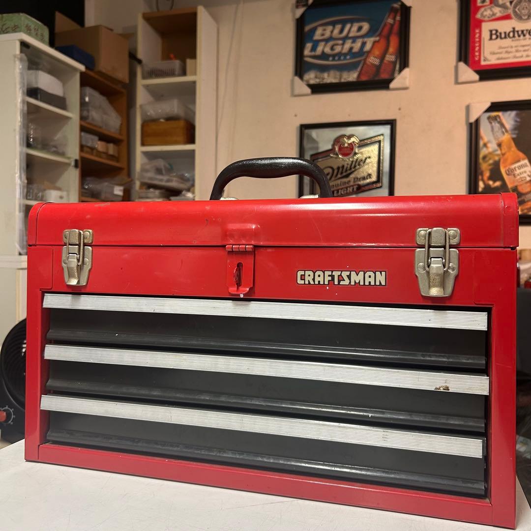 アメリカン　ヴィンテージ　家具　ツールボックス　工具箱　赤　CRAFTSMAN