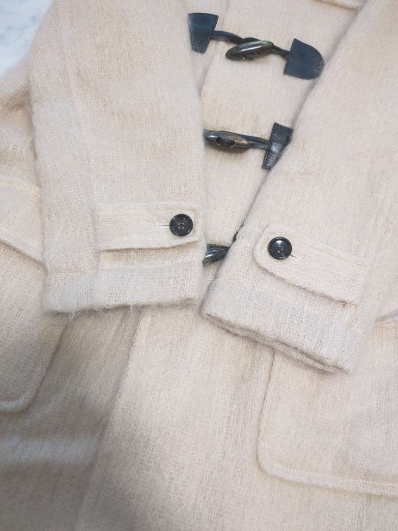 PINK HOUSE　ピンクハウス　モヘヤ混　ロングダッフルコート