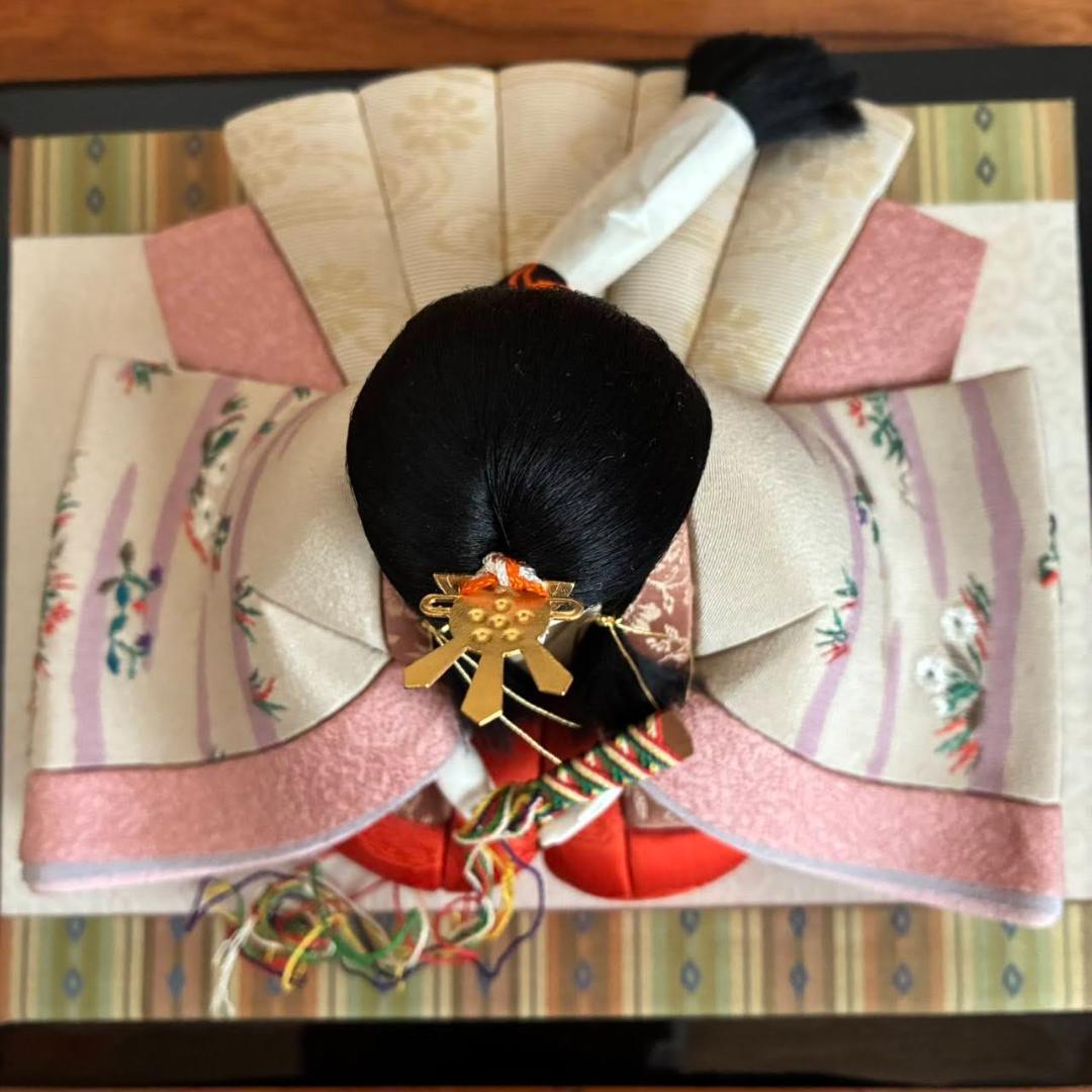 きめこみ賀茂雛　雛人形セット 親王飾り　（飾り黒台なし）