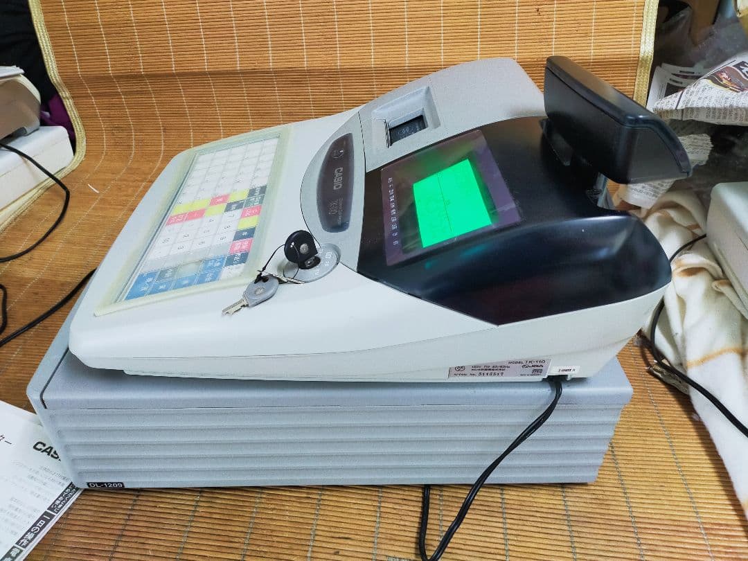 カシオレジスター　設定込み　TK-110中古　飲食仕様　924440