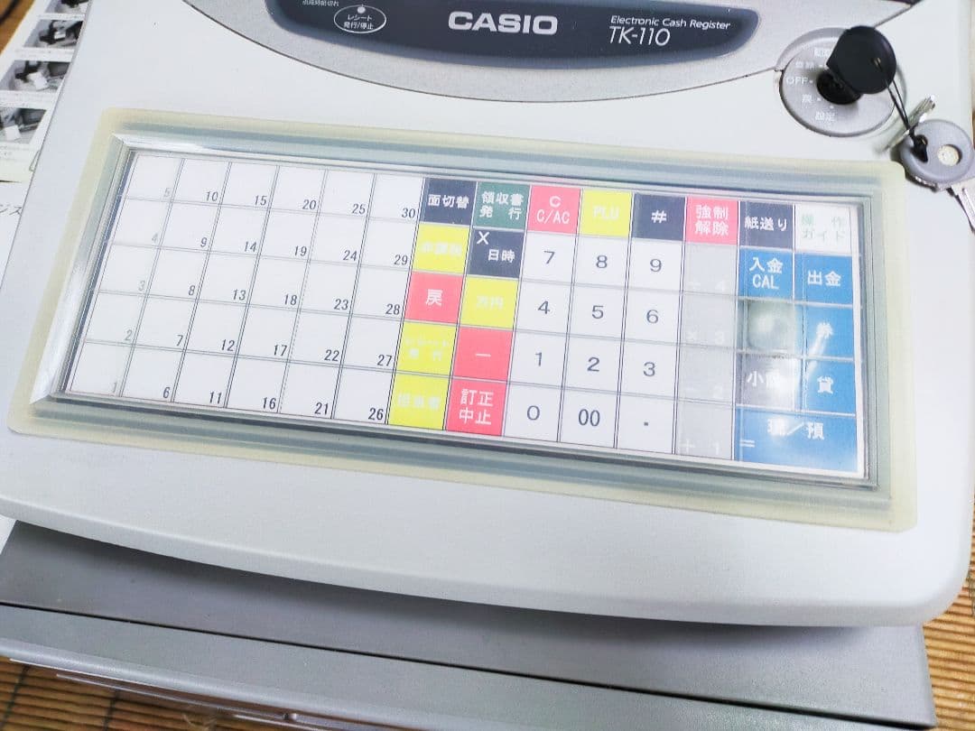 カシオレジスター　設定込み　TK-110中古　飲食仕様　924440