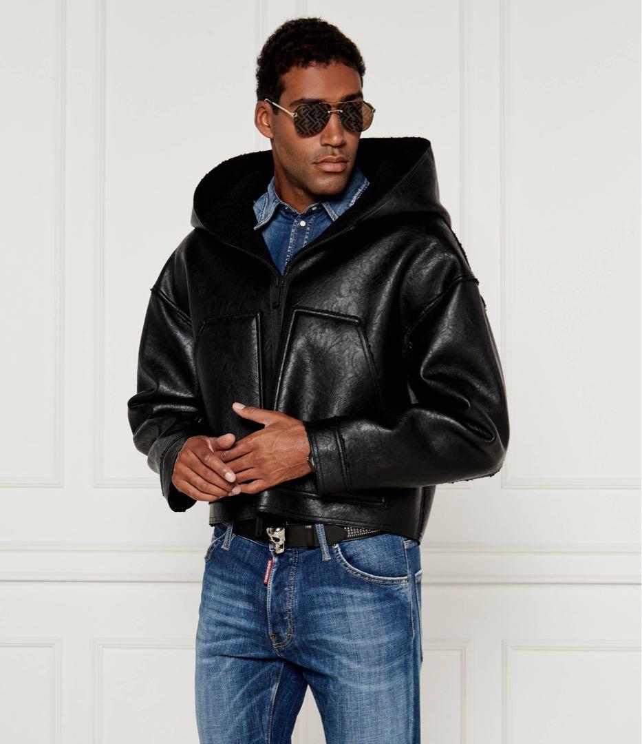 定価23万 24AW準新作・極美品 ヴィーガンレザー オーバーサイズジャケット