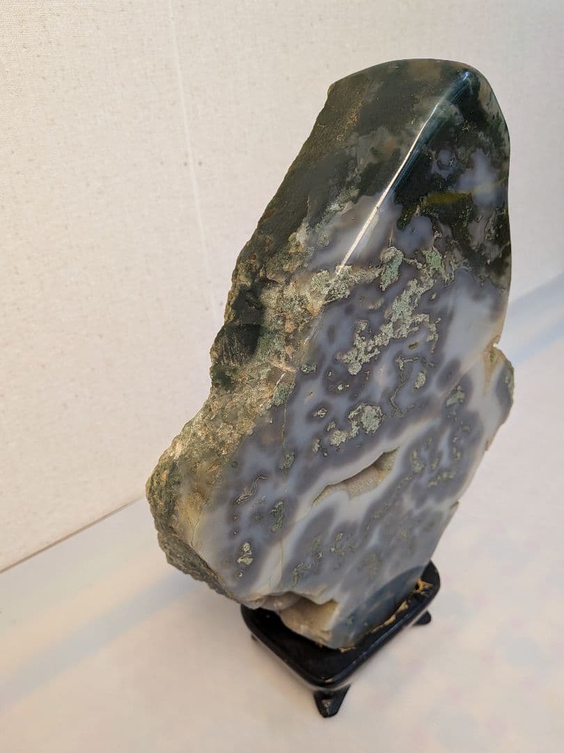 アゲートの置物 自然石　専用台付　約8kg