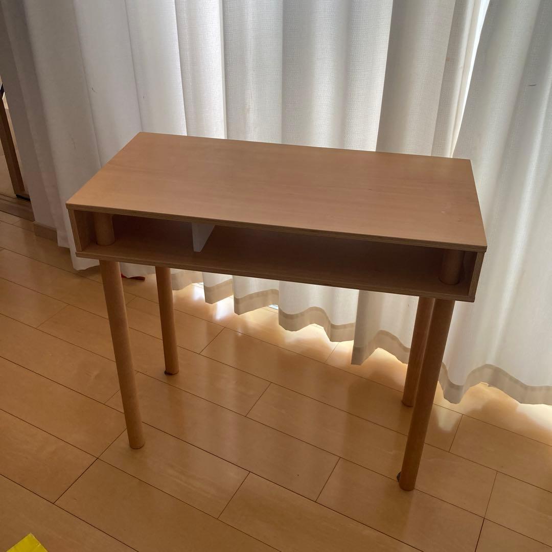 ideco ナチュラル木製シンプルテーブル