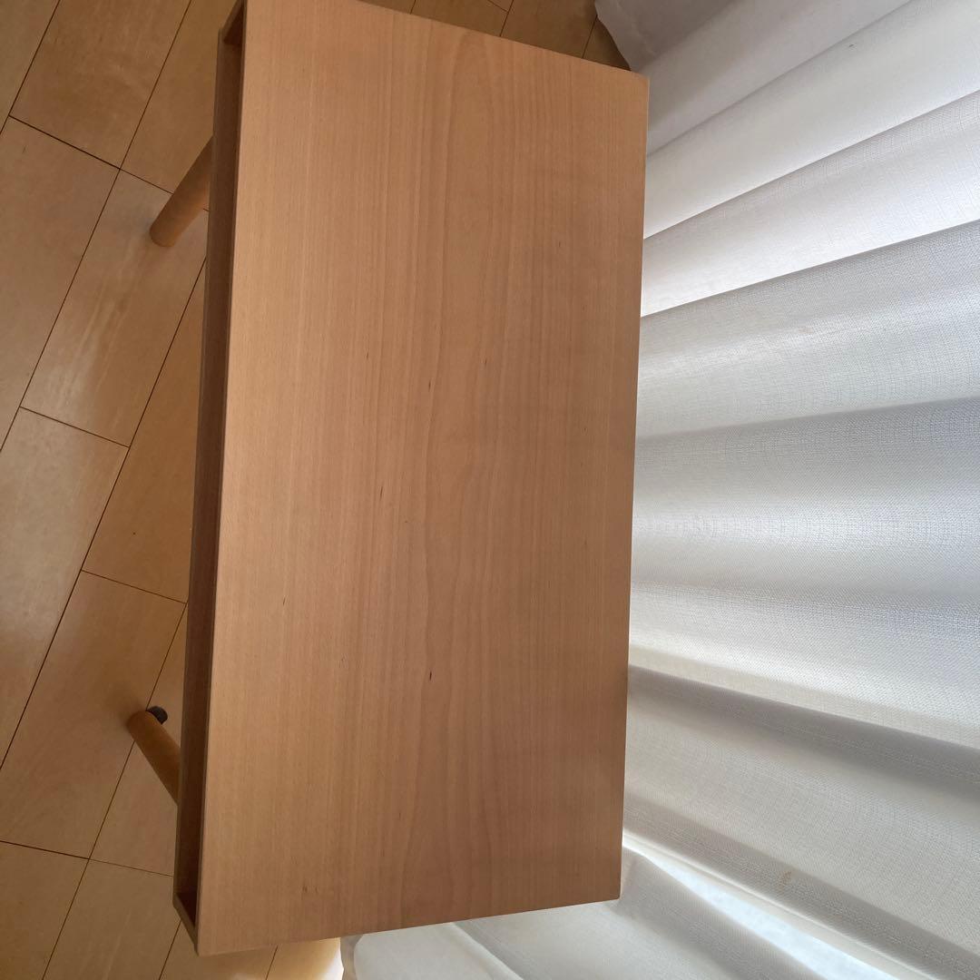 ideco ナチュラル木製シンプルテーブル