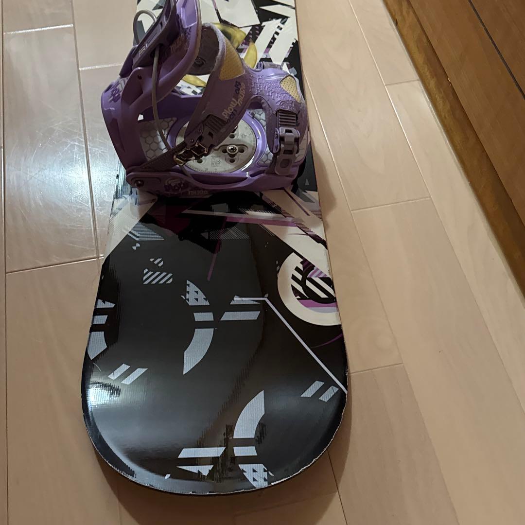 143cm K2 スノーボード 黒 紫 バッグ付き初心者女性レディース格安セット