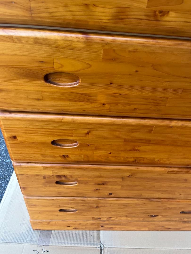 パイン材　木製 六段チェスト ハイチェスト タンス 洋服 収納 箪笥