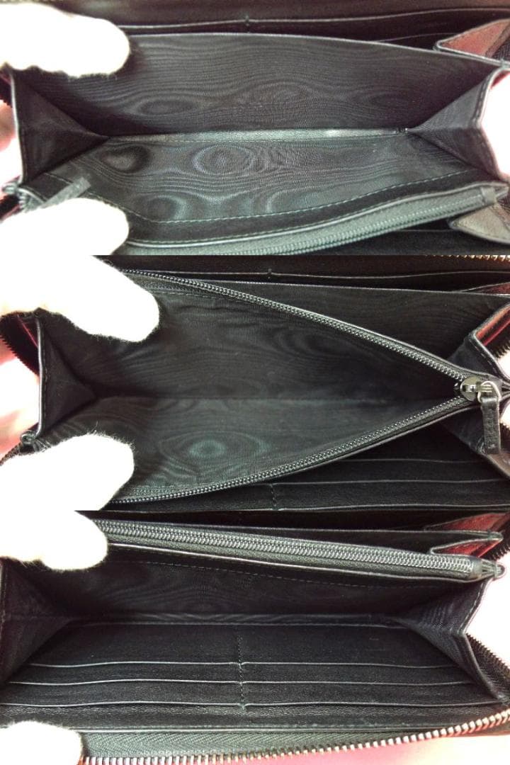 GUCCI　長財布　ロングウォレット　シマ　GG柄　ブラック