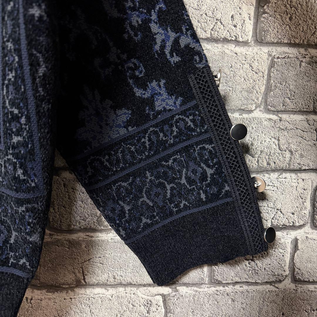 【美品】HARE　メタルボタンダマスクニットカーディガン　ブラック　セーター