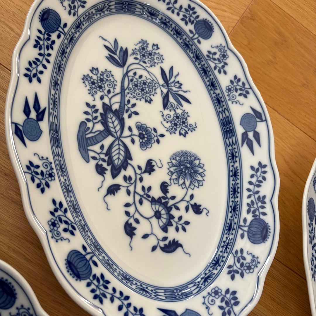 新品同様⬛︎フッチェンロイター ブルーオニオン 4枚セット オーバル⬛︎レア商品