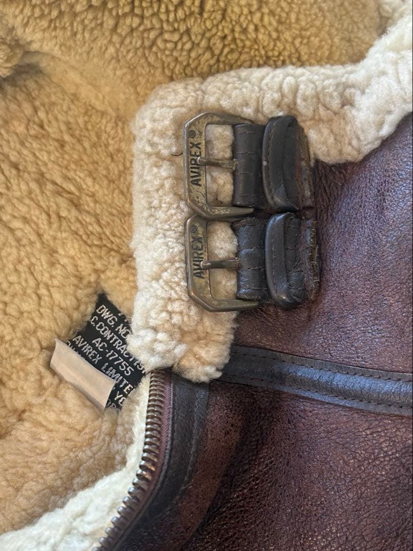 AVIREX B-3 リアルムートン USA製 size38