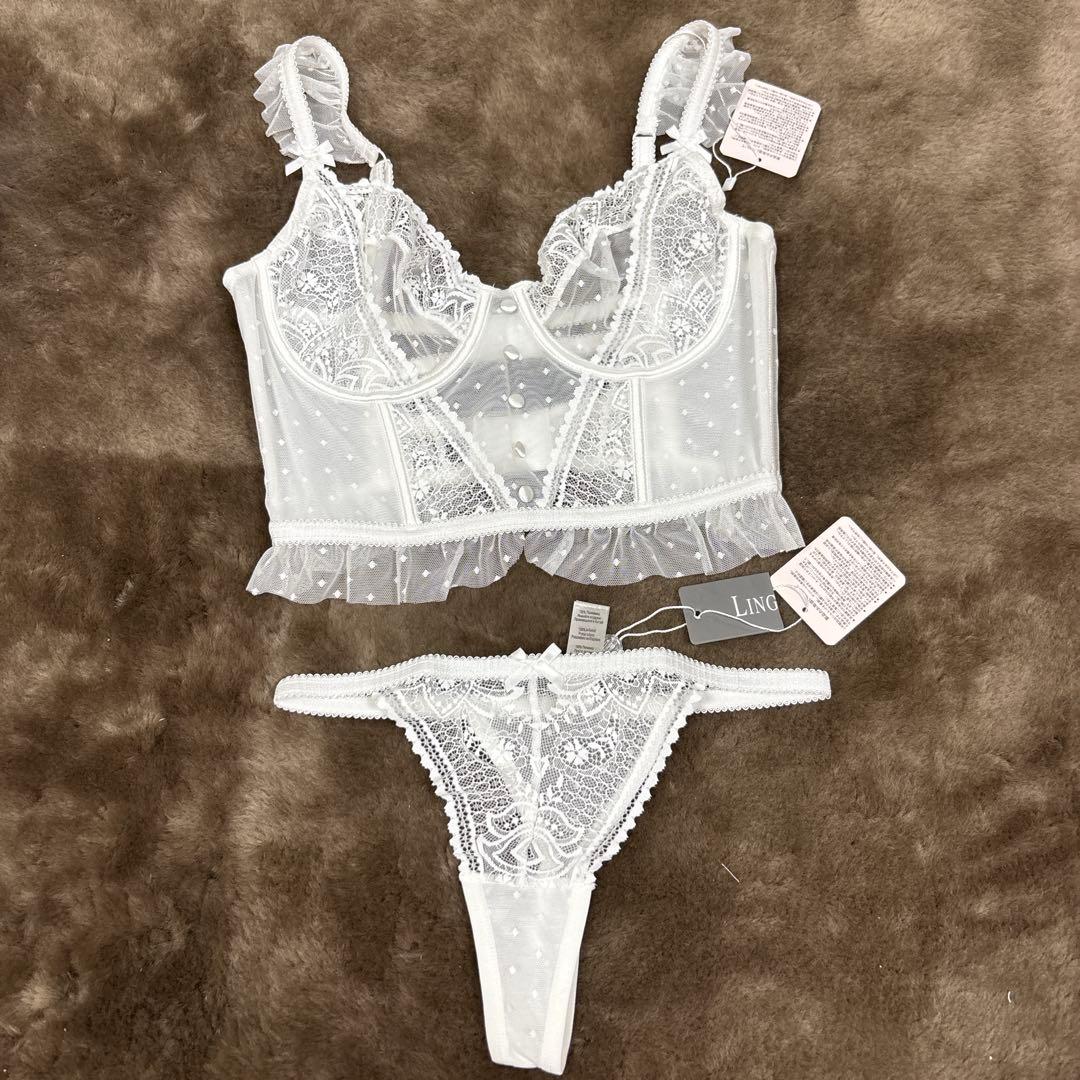 LINGADORE ビスチェ　ブラジャー　タンガ　ベビードール　総レース　ドット