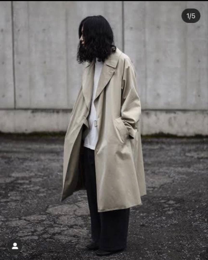 COMOLI コモリ コットン ギャバ タイロッケン コート　サイズ2