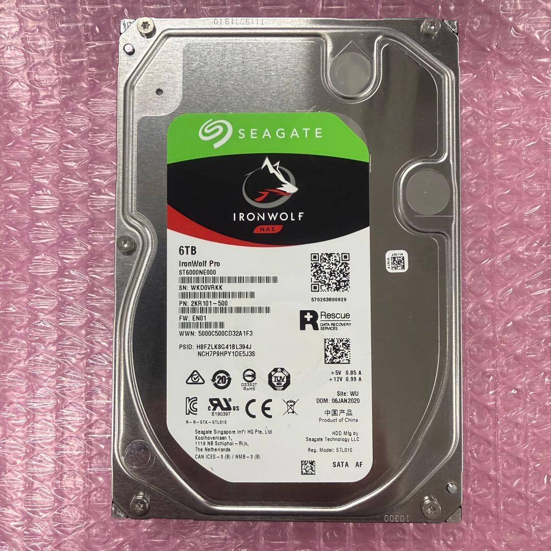 IronWolf Pro 6TB ST6000NE000 良品4930h