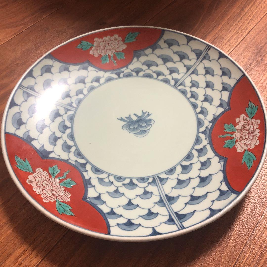 有田焼　陶祥窯　大皿　特大　牡丹　椿