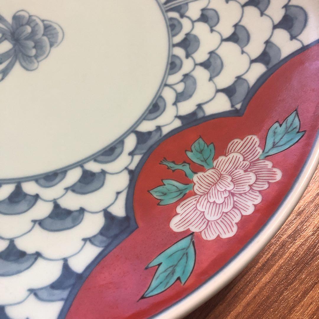 有田焼　陶祥窯　大皿　特大　牡丹　椿
