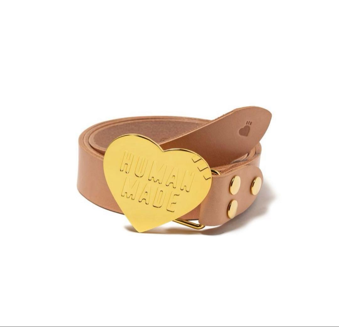 Human Madeハートレザーベルト GOLD 新品　M