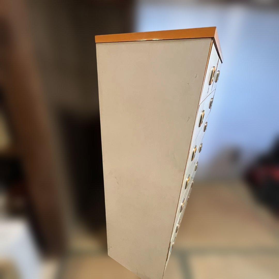 昭和レトロ 7段チェスト ポップカラー オレンジ 引き出し収納 ヴィンテージ