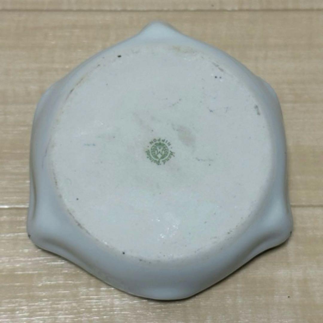 【美品】オールドノリタケ 盛上げ 花文 六角皿 M-NIPPON印 100年物
