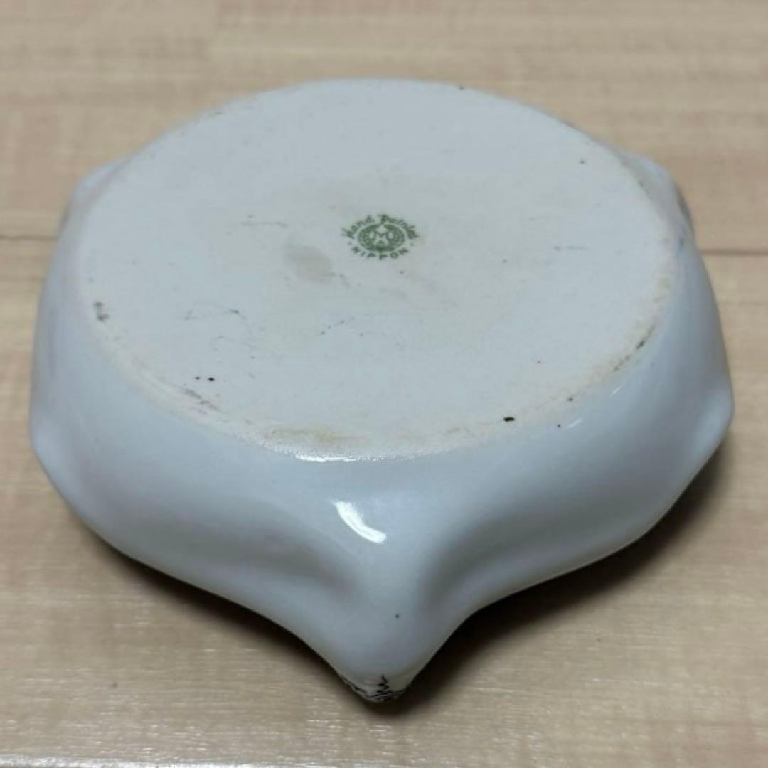 【美品】オールドノリタケ 盛上げ 花文 六角皿 M-NIPPON印 100年物