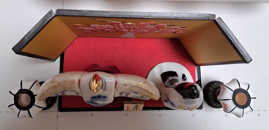 ③ひな人形 親王飾り 立ち雛 青