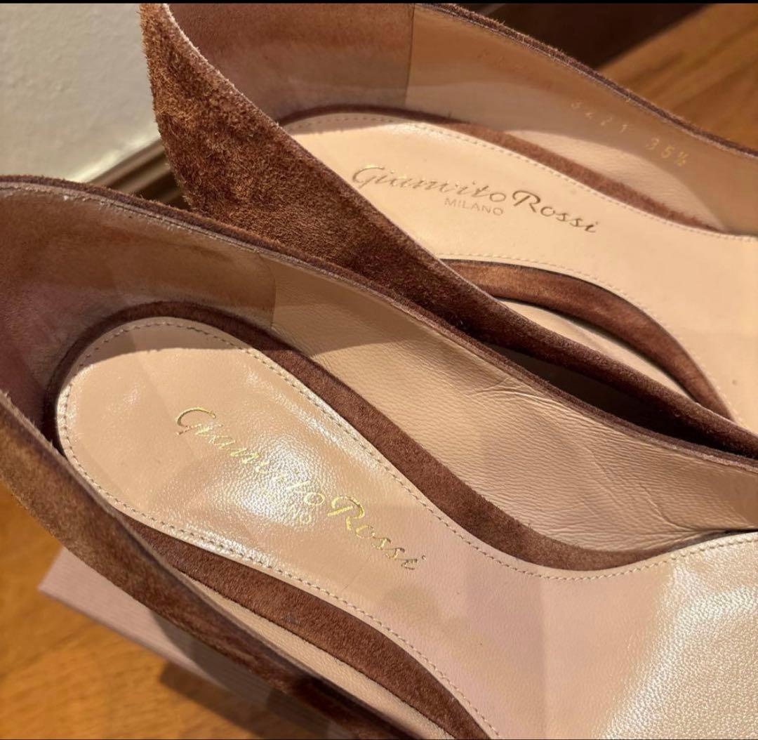 Gianvito Rossi Gianvito 70ブラウン スエードパンプス