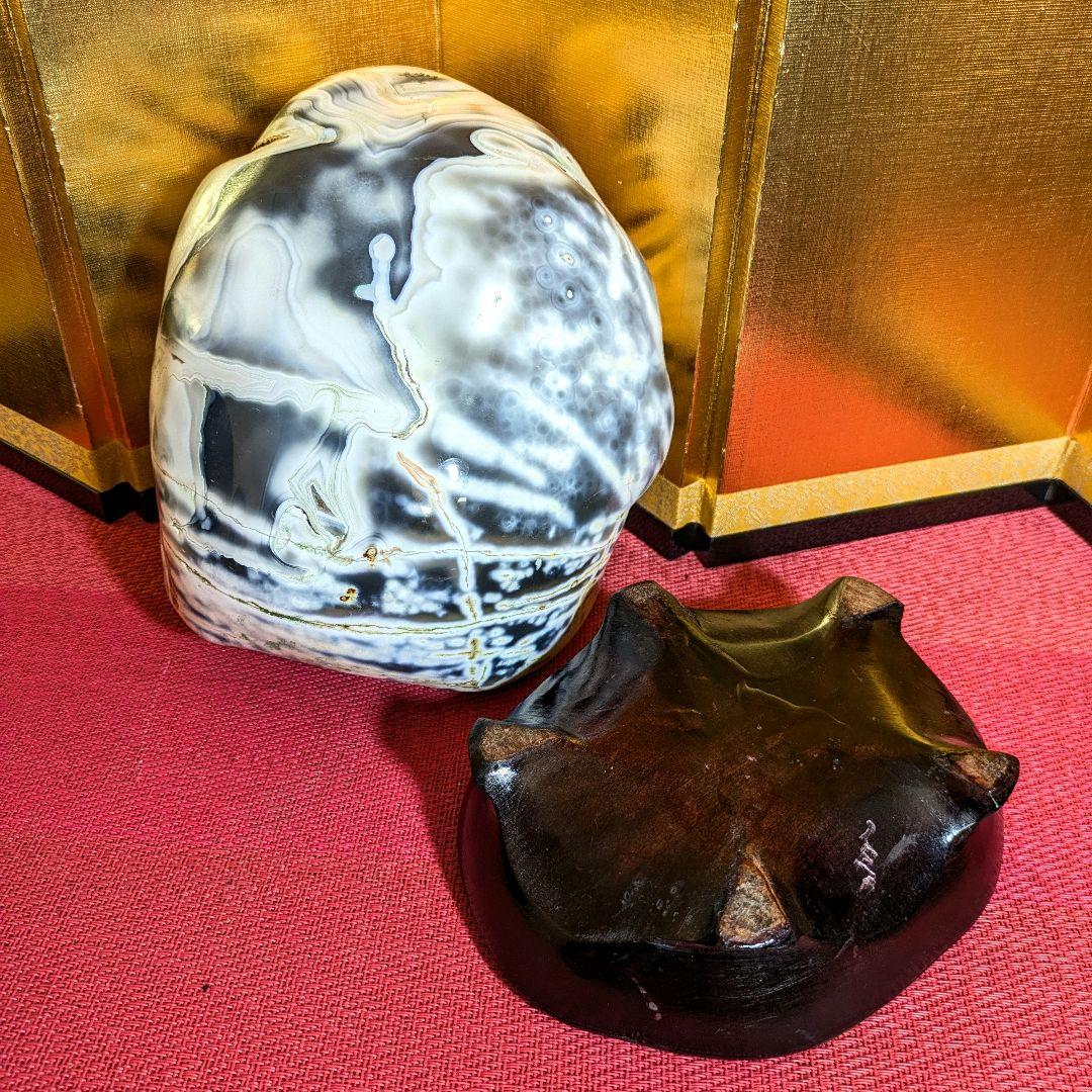 【ひろやん】メノウ×2 赤石 3石セット 瑪瑙 鑑賞石 観賞石 水石