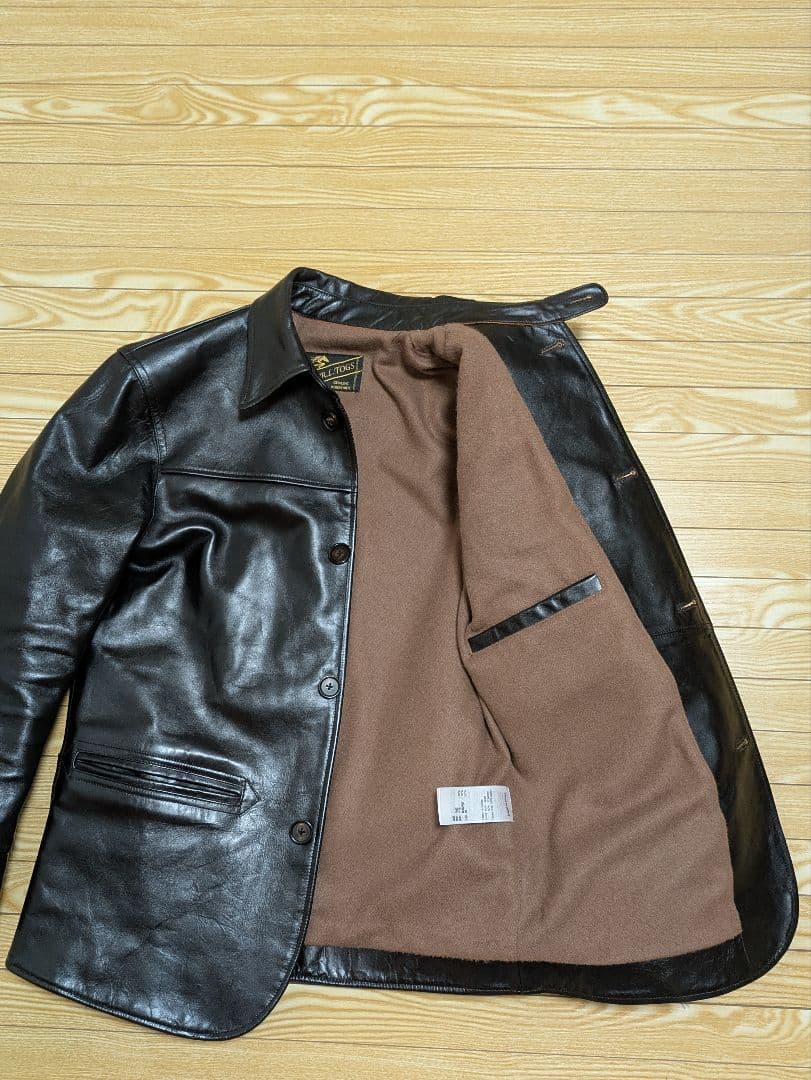 S*n様 レザーカーコート　茶芯ホースハイド　馬革　レザージャケットS