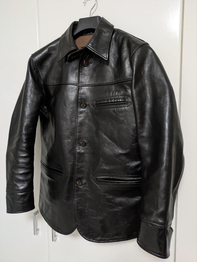 S*n様 レザーカーコート　茶芯ホースハイド　馬革　レザージャケットS