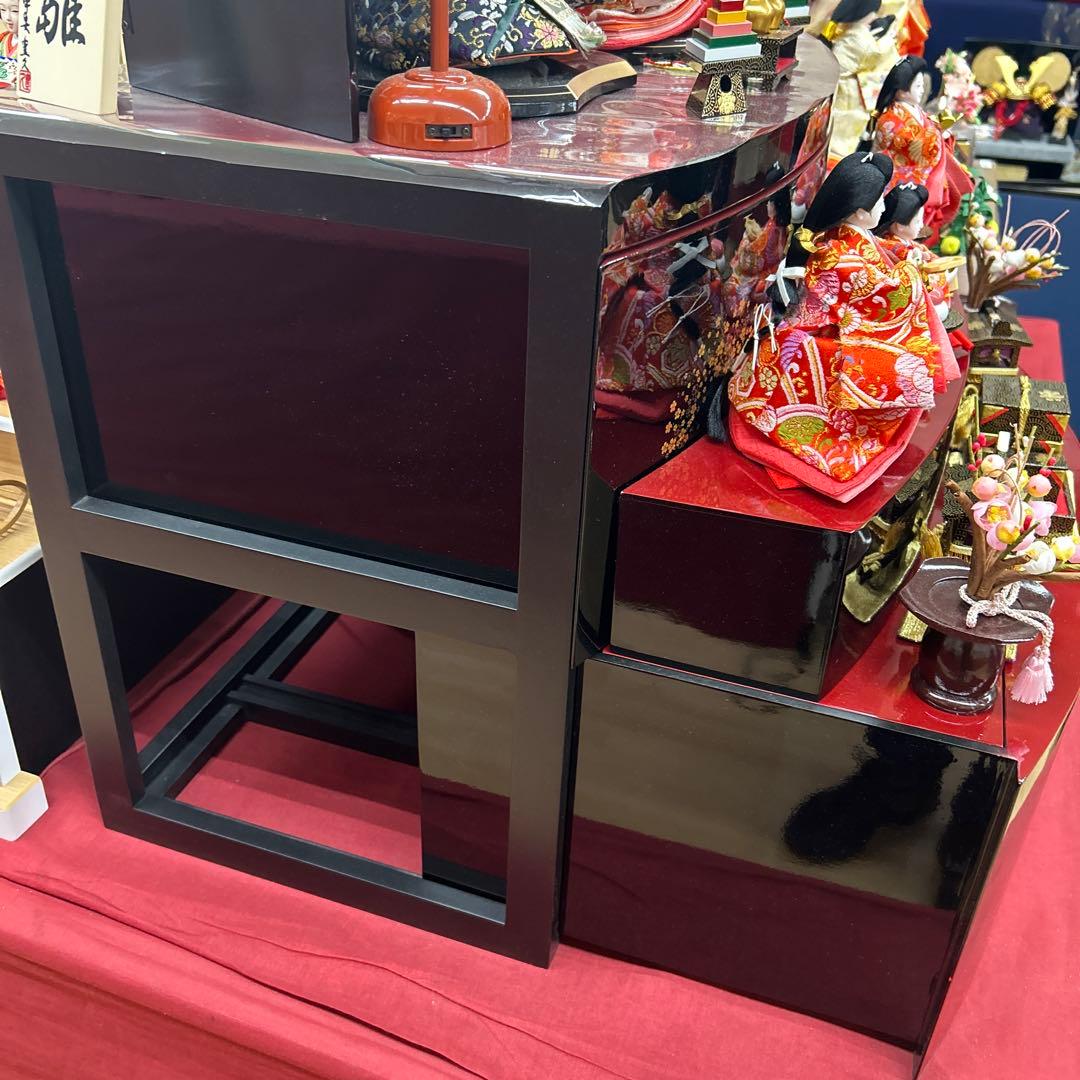 ＊木製三段収納5人飾り＊