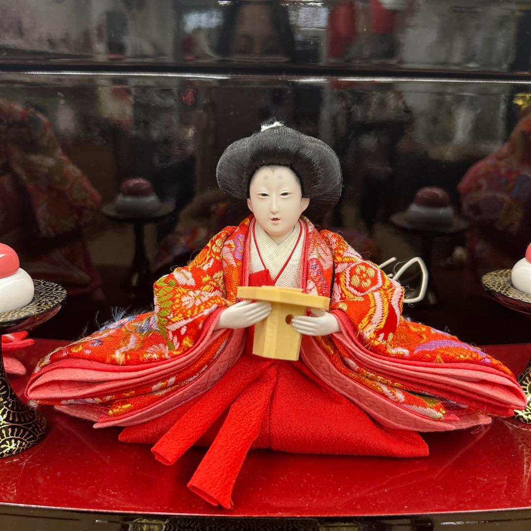 ＊木製三段収納5人飾り＊