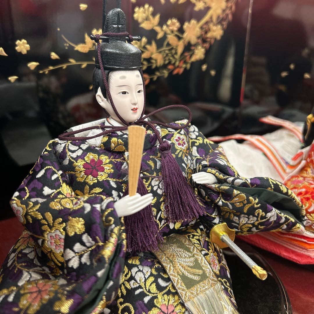 ＊木製三段収納5人飾り＊