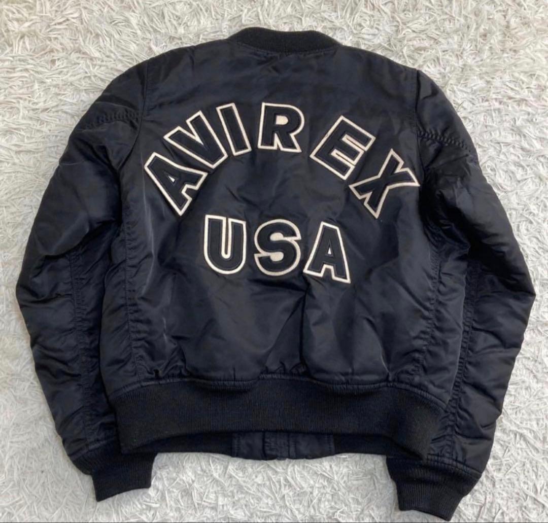 美品✨アヴィレックス ミリタリージャケット/L/ナイロン ブラック