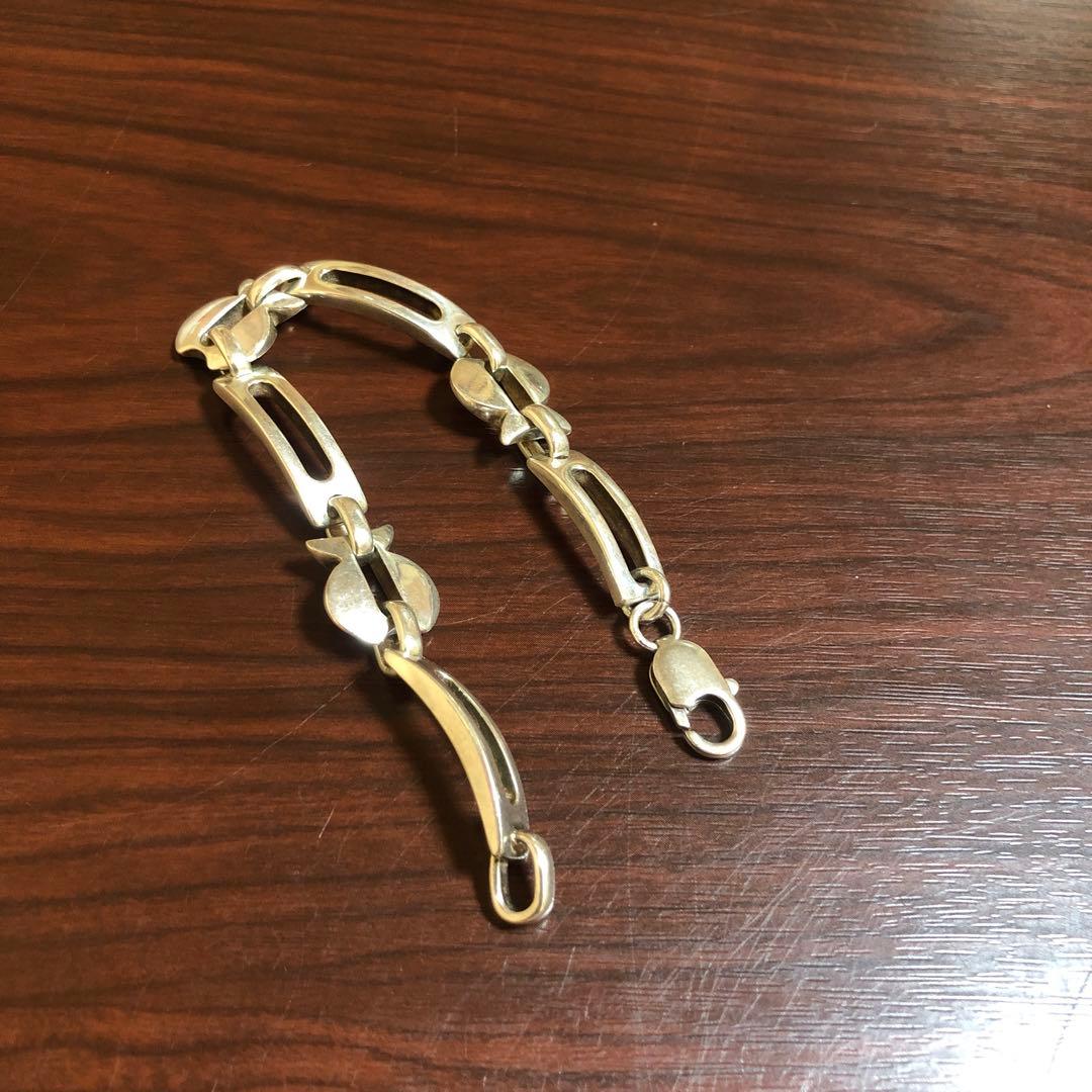 ブレスレット☆ヴィンテージ／フィッシュ／魚／重量感あり／silver925