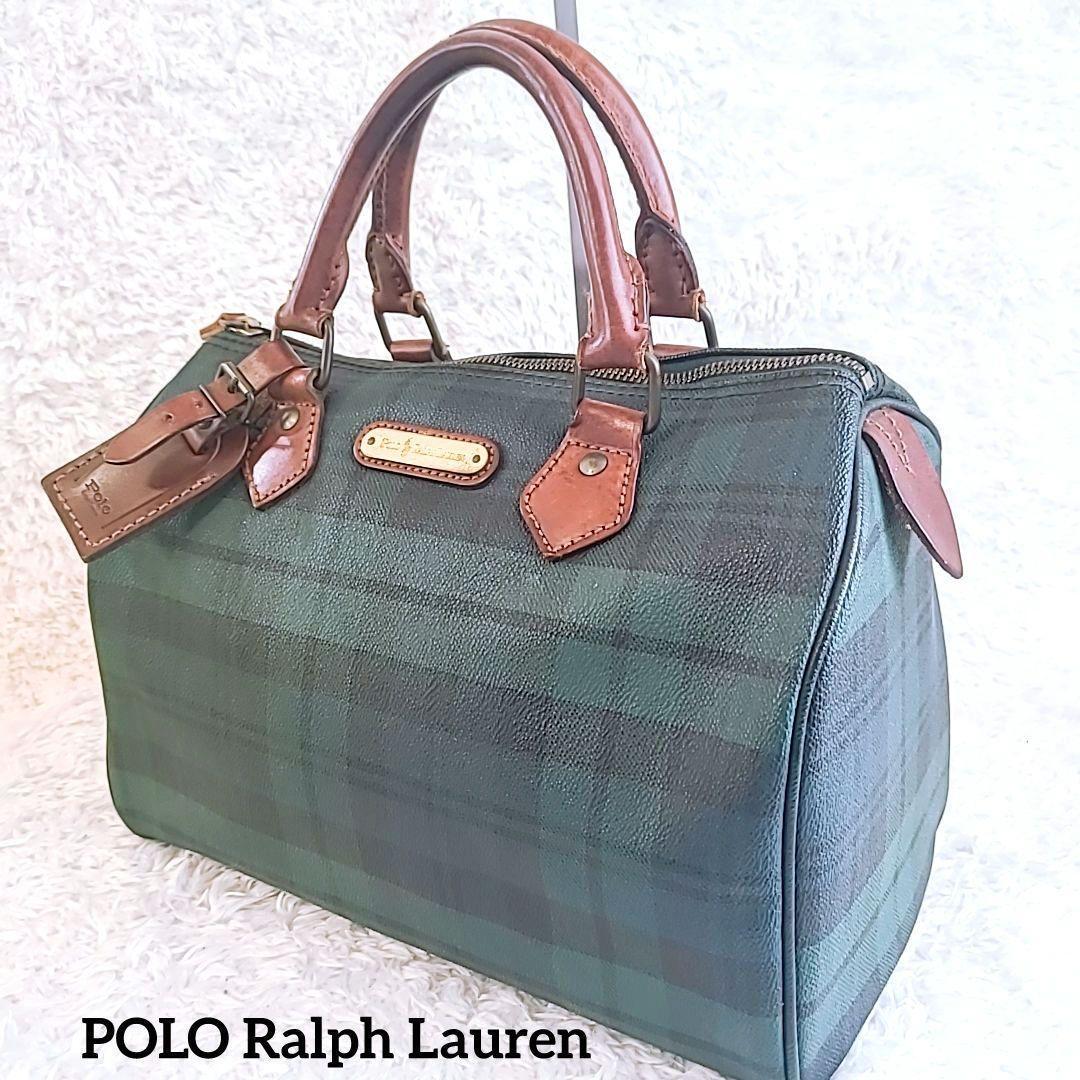 ポロラルフローレン 90s チェック柄 ボストンバッグ ヴィンテージ