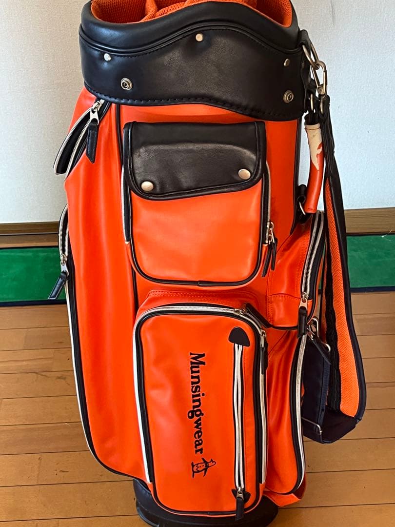 熊*ん様 Munsingwear オレンジ キャディバッグ