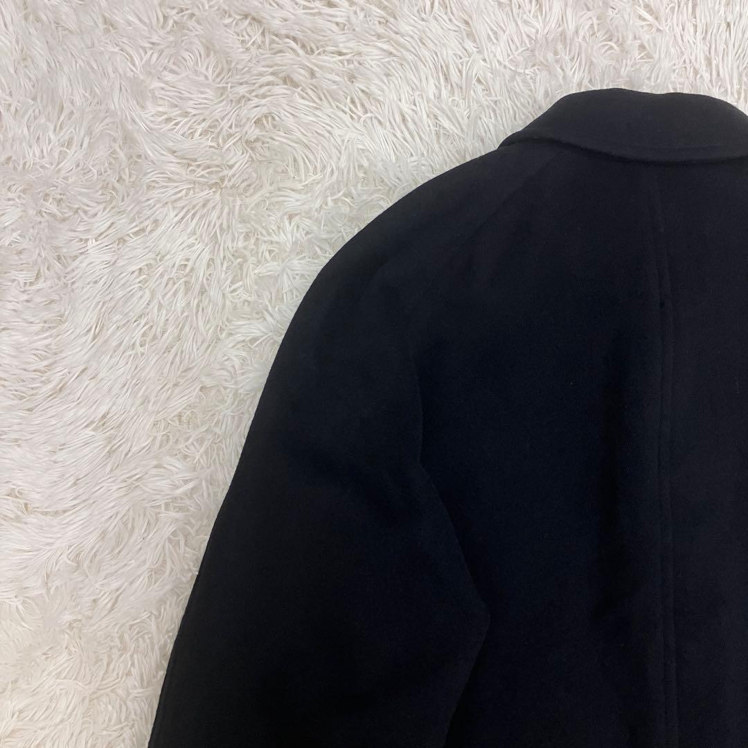 ニューヨーカー カシミヤ ウール ステンカラー バルマカーン コート ネイビー