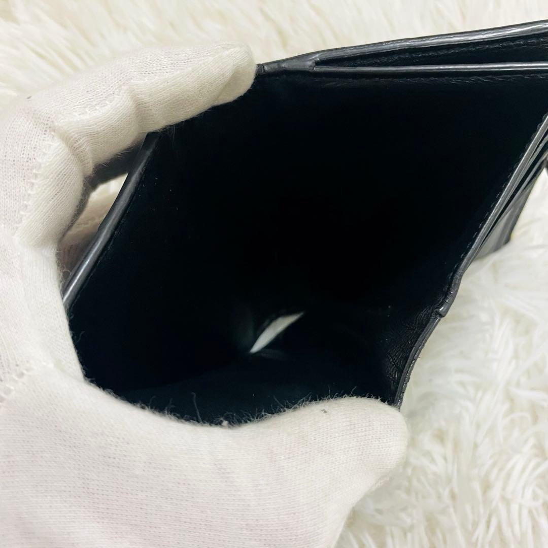 極美✨ボッテガヴェネタ 二つ折り財布 カセット レザー 黒