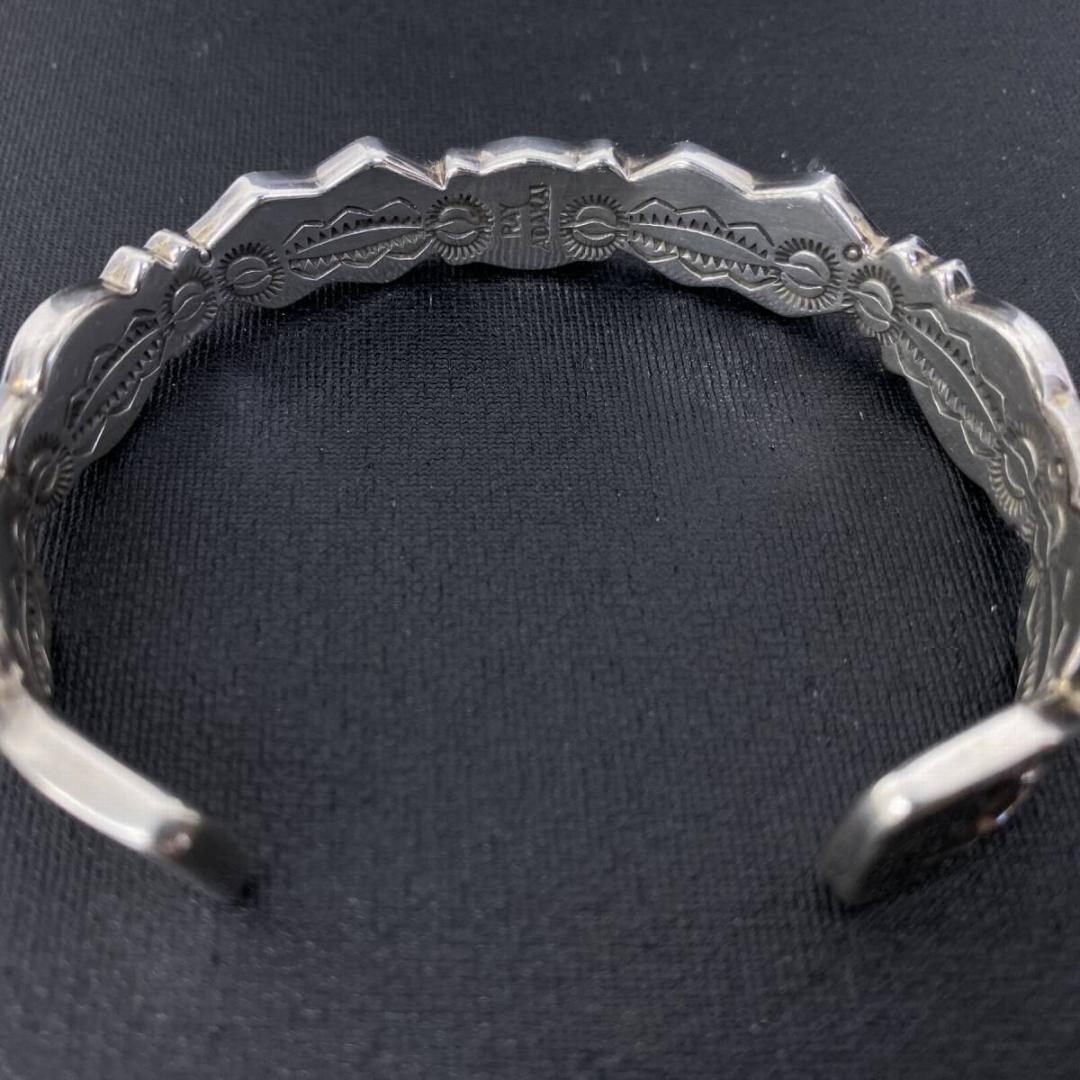 美品 NAVAJO RAY ADAKAI シルバー インサイドスタンプ バングル