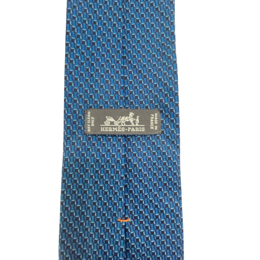 HERMES エルメス ネクタイ シルク ブルー系 高級ブランド