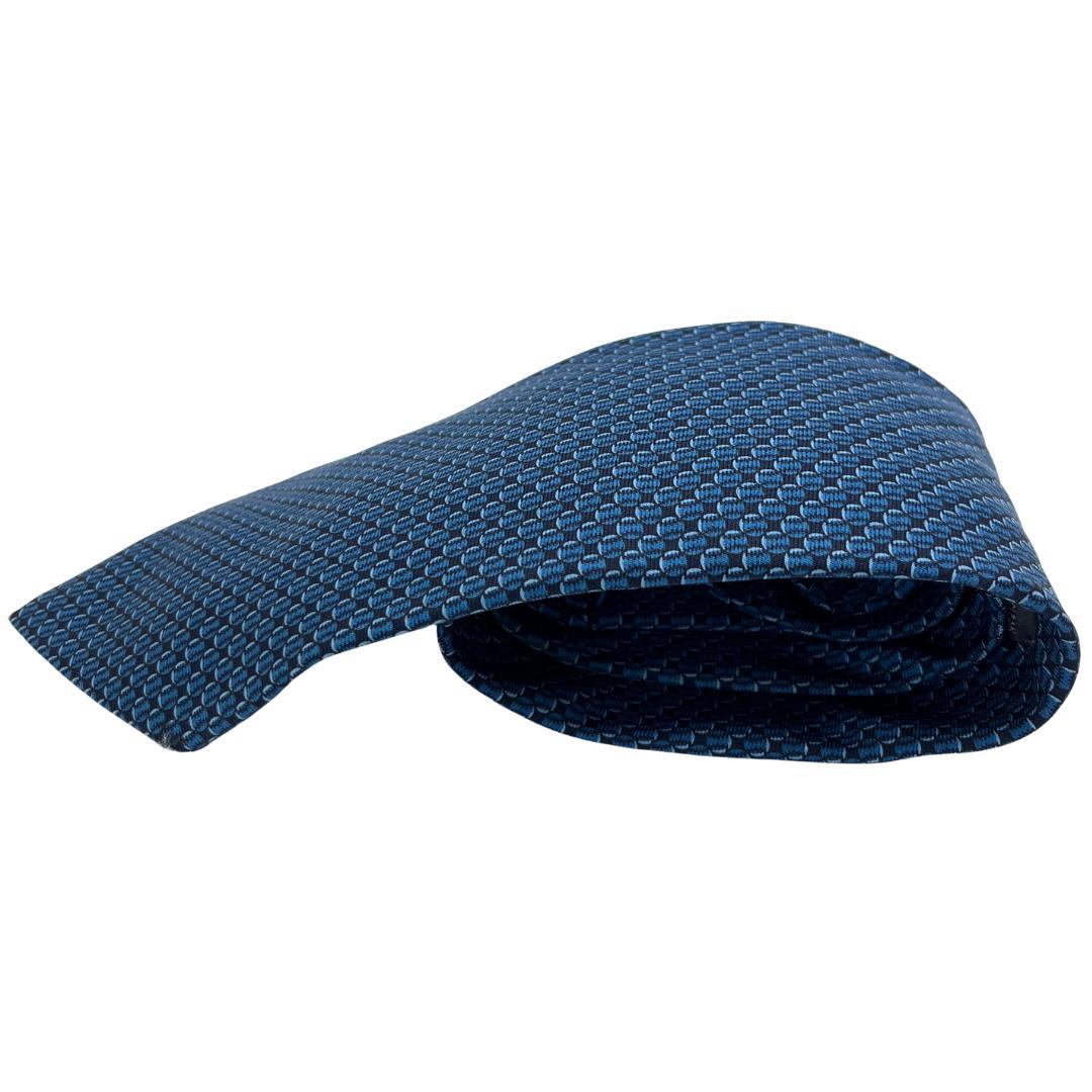 HERMES エルメス ネクタイ シルク ブルー系 高級ブランド