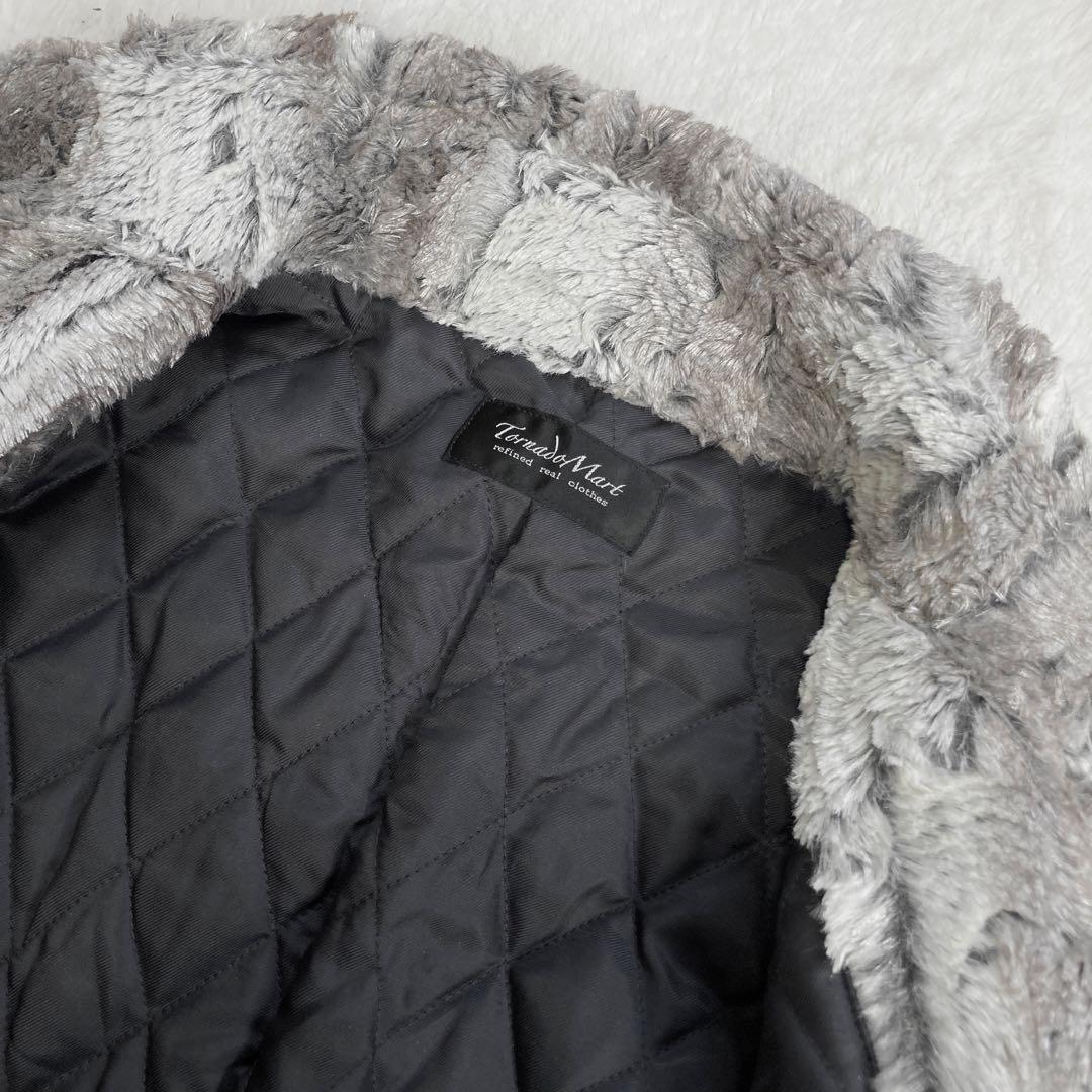 【極美品・近年・完売品】TORNADO MART　ウエットルックファーコート