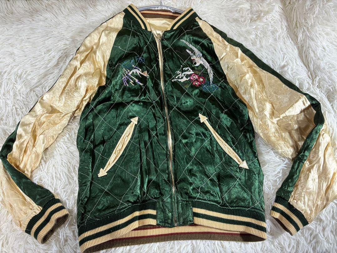 【CHIKIRIYA】タツミ・デコ キルティング地 リバーシブル スカジャン M