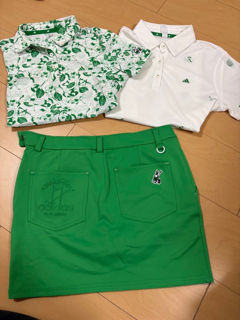 M*様 adidas ゴルフウェアセット ポロシャツ3枚 スカート2枚