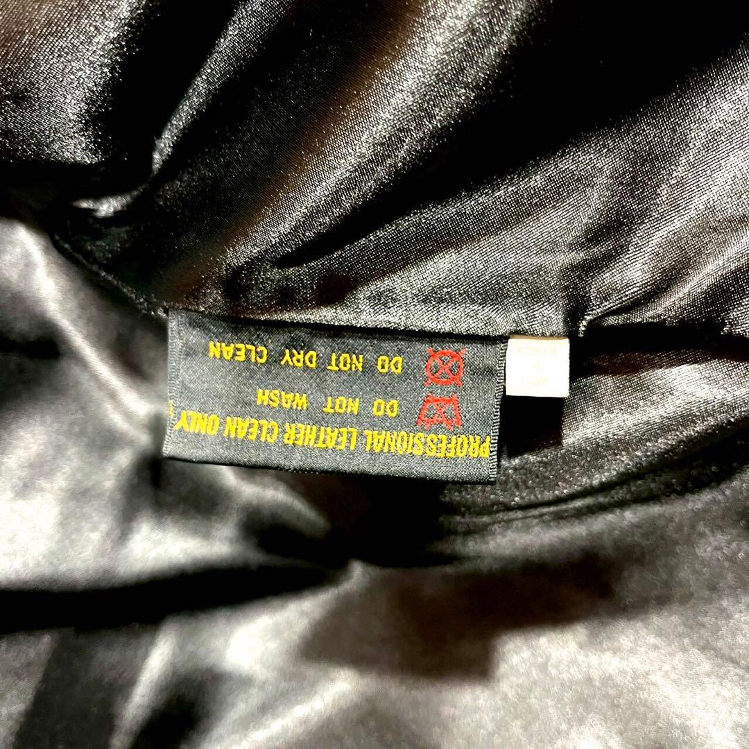 やは ハーレーダビッドソン デカロゴ 牛革 ゆるだぼ レザージャケット