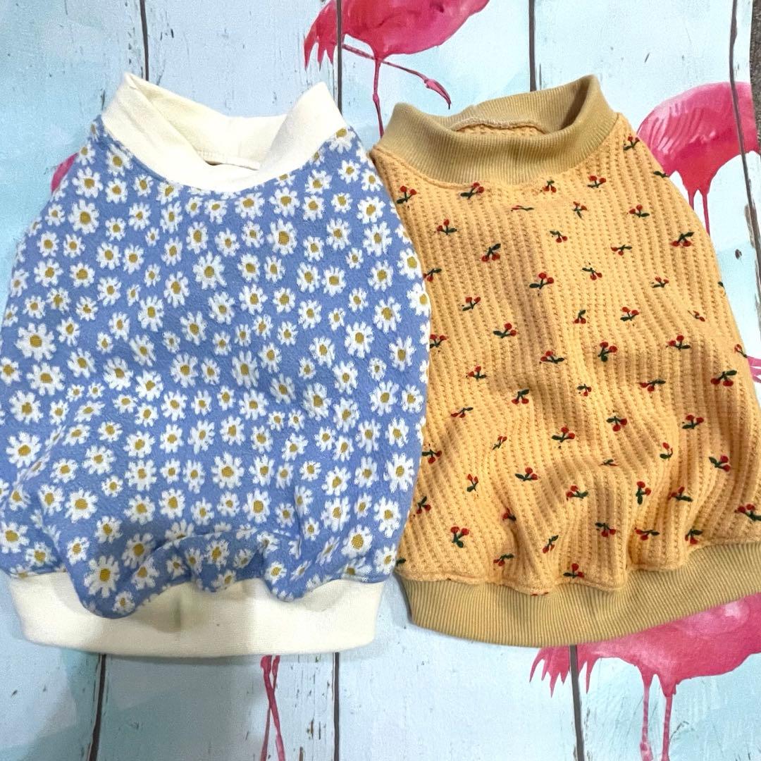 L size デイジーブルー　フレブル服　パグ服　ハンドメイド犬服